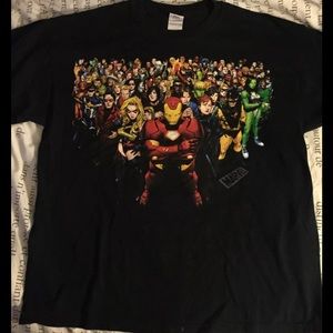 Marvel Comics Characters TShirt Men's Sz XL Comic Book Nerd Comicon NEW